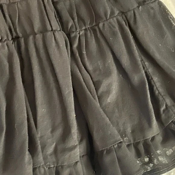 Fun Ruffled Tiered Black Women's Cotton Skirt - Picture 5 of 6